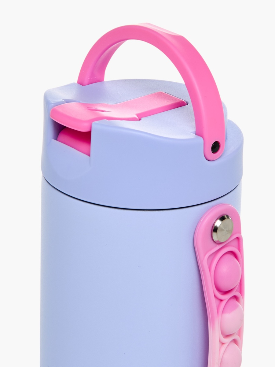 Tie-Dye Print Stainless Steel Insulated Water Bottle with Pop It Strap - 414 ml