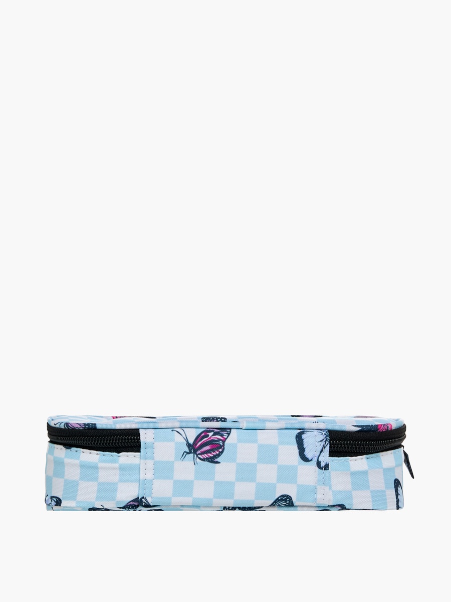 Butterfly Print Pencil Case with Zip Closure