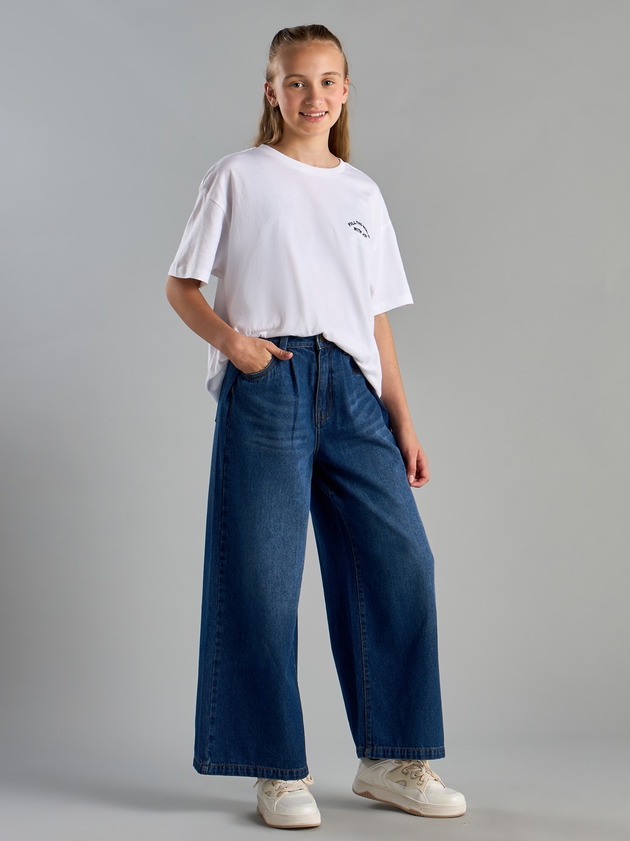 Slogan Embroidered Oversized T-Shirt