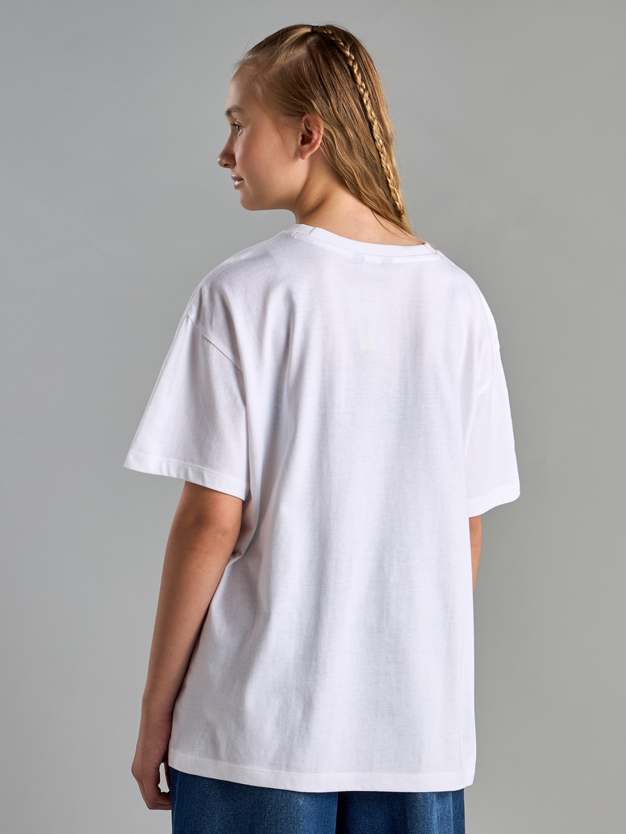 Slogan Embroidered Oversized T-Shirt