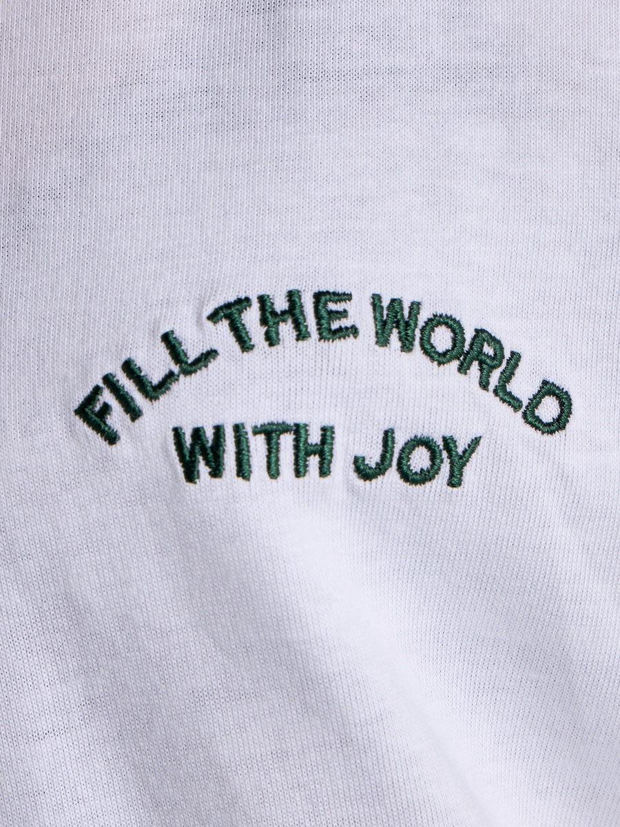 Slogan Embroidered Oversized T-Shirt
