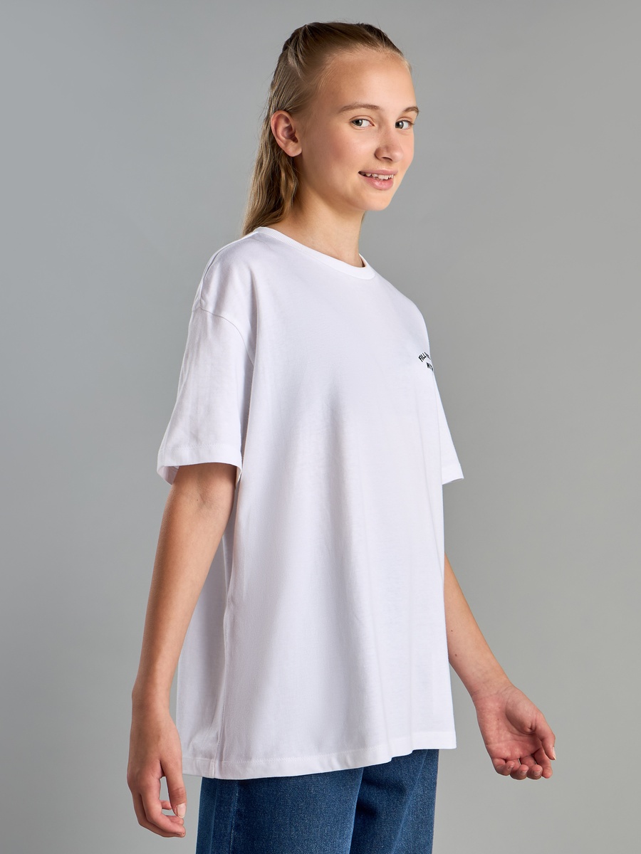 Slogan Embroidered Oversized T-Shirt