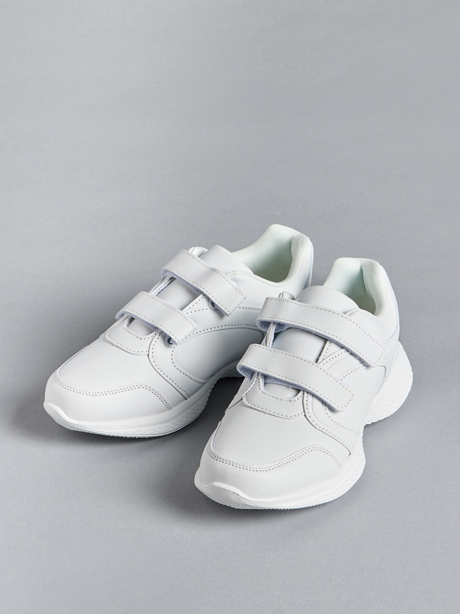 School Sports Shoes with Hook and Loop Closure