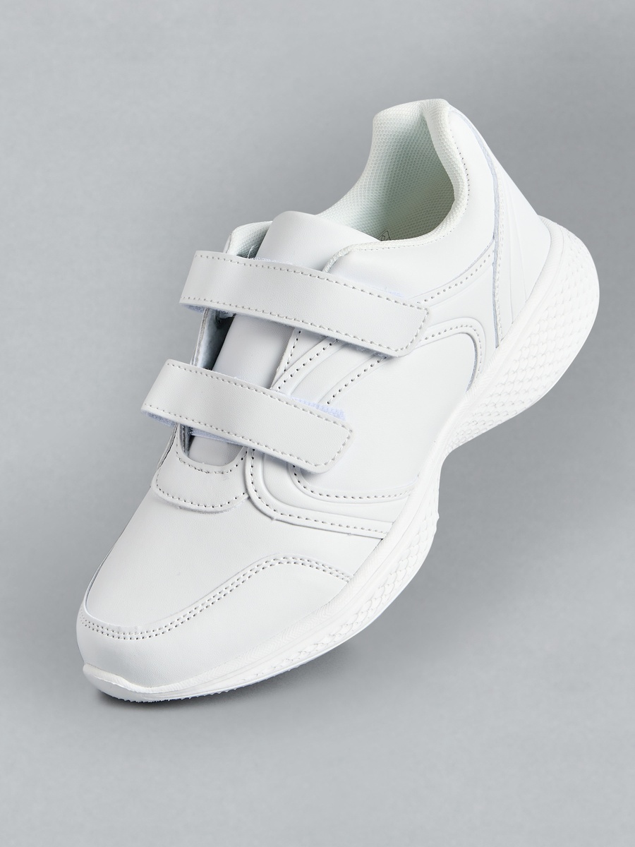 School Sports Shoes with Hook and Loop Closure