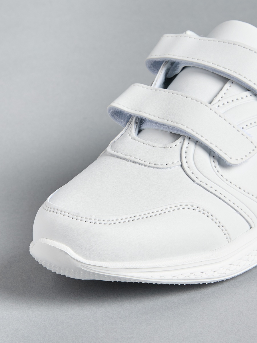 School Sports Shoes with Hook and Loop Closure