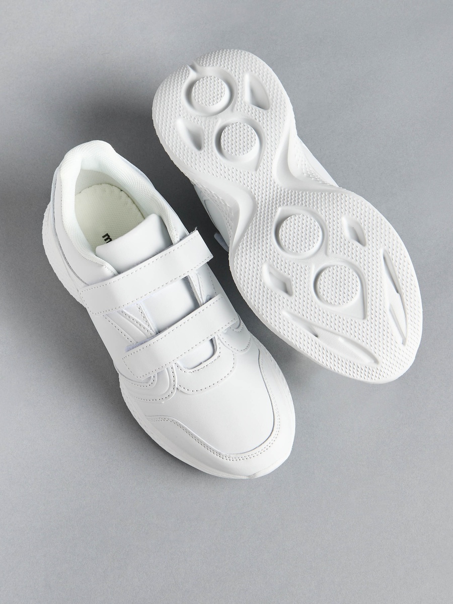 School Sports Shoes with Hook and Loop Closure