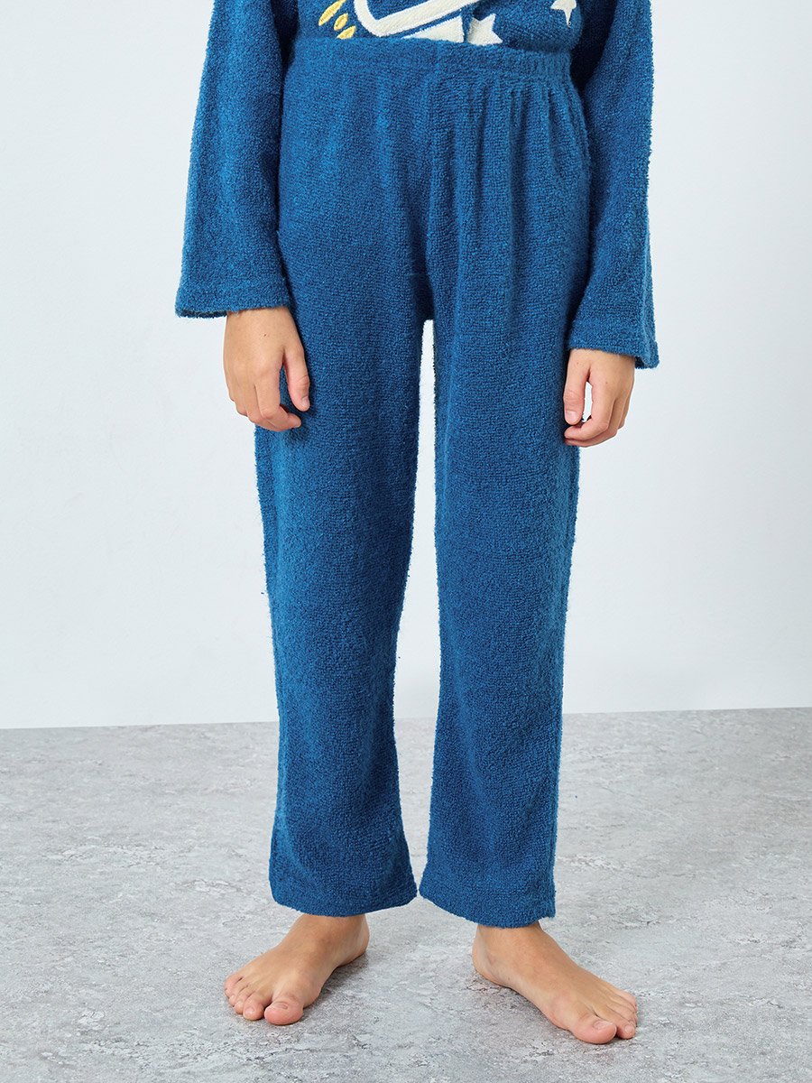 Boys Star Space Applique Fleece Top and Pyjama Set