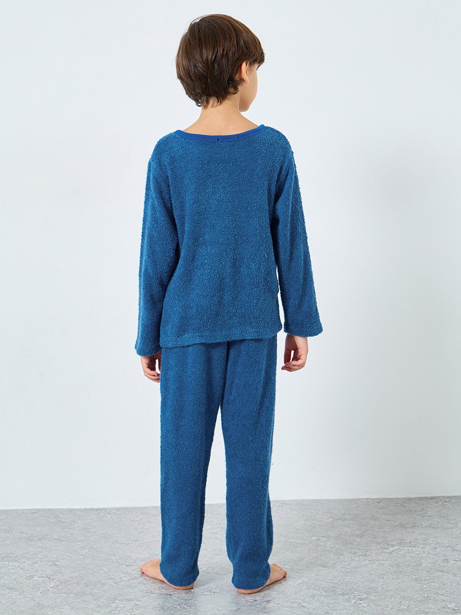 Boys Star Space Applique Fleece Top and Pyjama Set