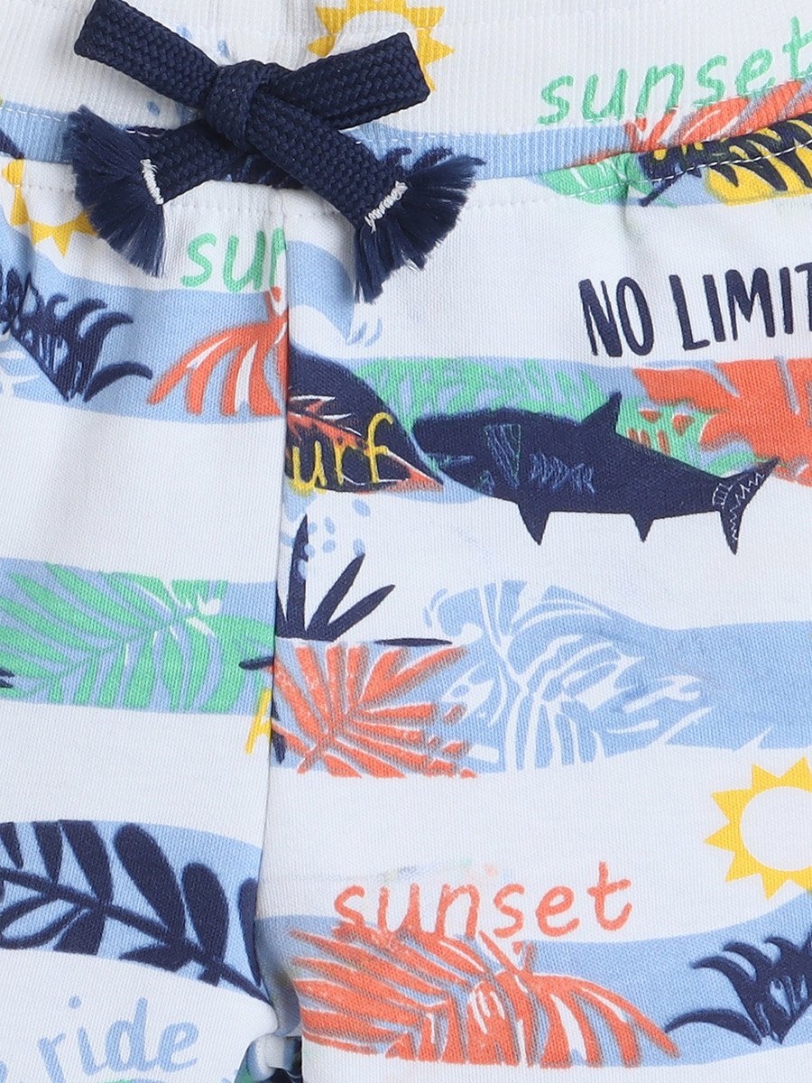 Boys Shark Graphic T-Shirt And Shorts Set