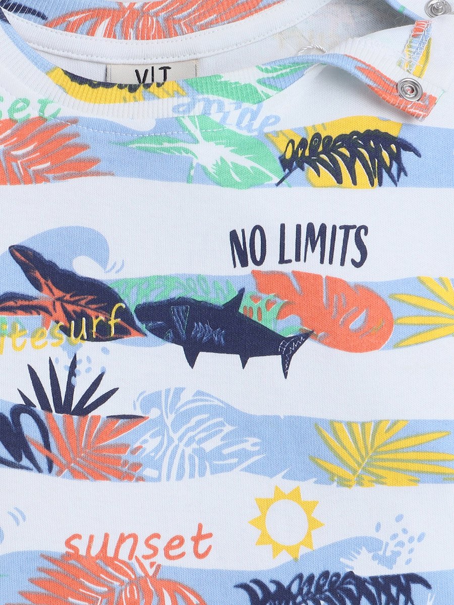 Boys Shark Graphic T-Shirt And Shorts Set