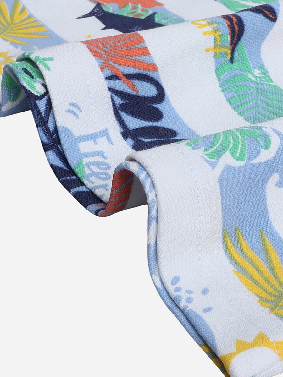 Boys Shark Graphic T-Shirt And Shorts Set