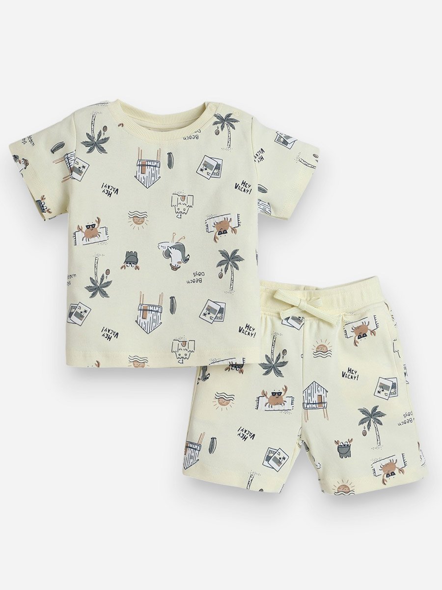 Boys All Over Print T-Shirt and Shorts Set