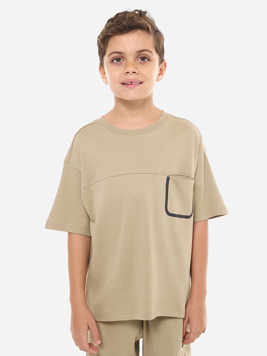 Boys Back Graphic Oversized T-Shirt and Shorts Set