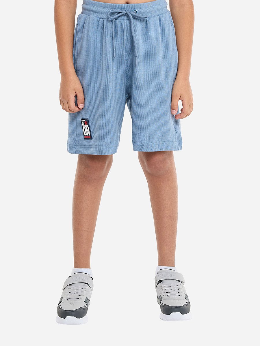 Boys Textured Oversized T-Shirt and Shorts Set