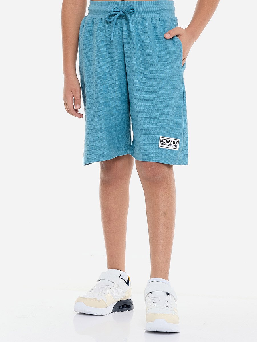 Boys Blue Embroidered T-Shirt and Shorts Set