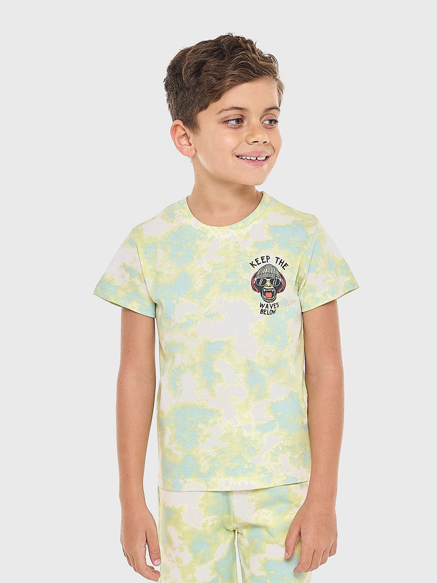 Boys Tie-Dye Graphic T-Shirt and Shorts Set