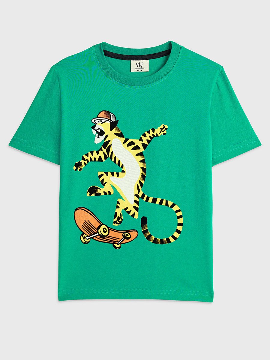 Boys Tiger Graphic T-Shirt and Shorts Set