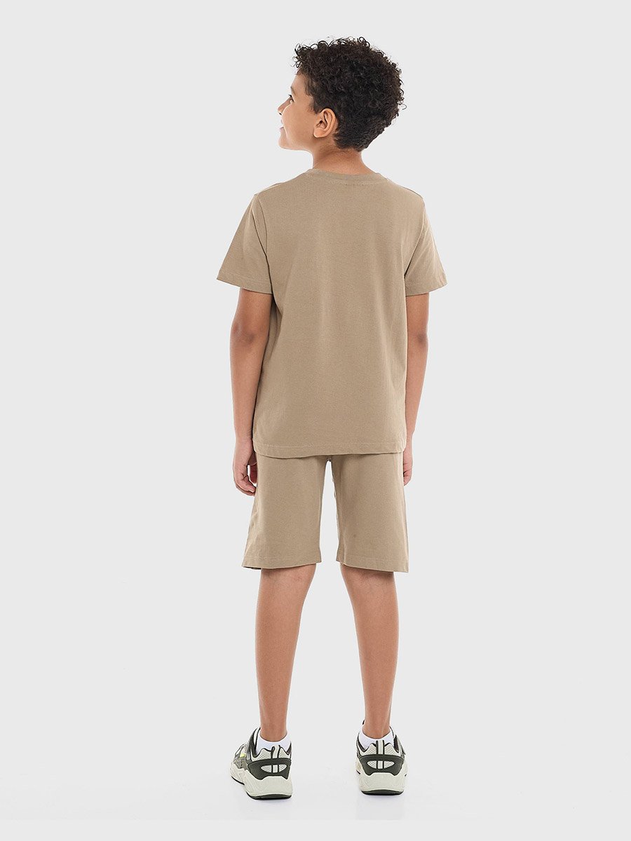 Boys Graphic Print T-Shirt and Shorts Set