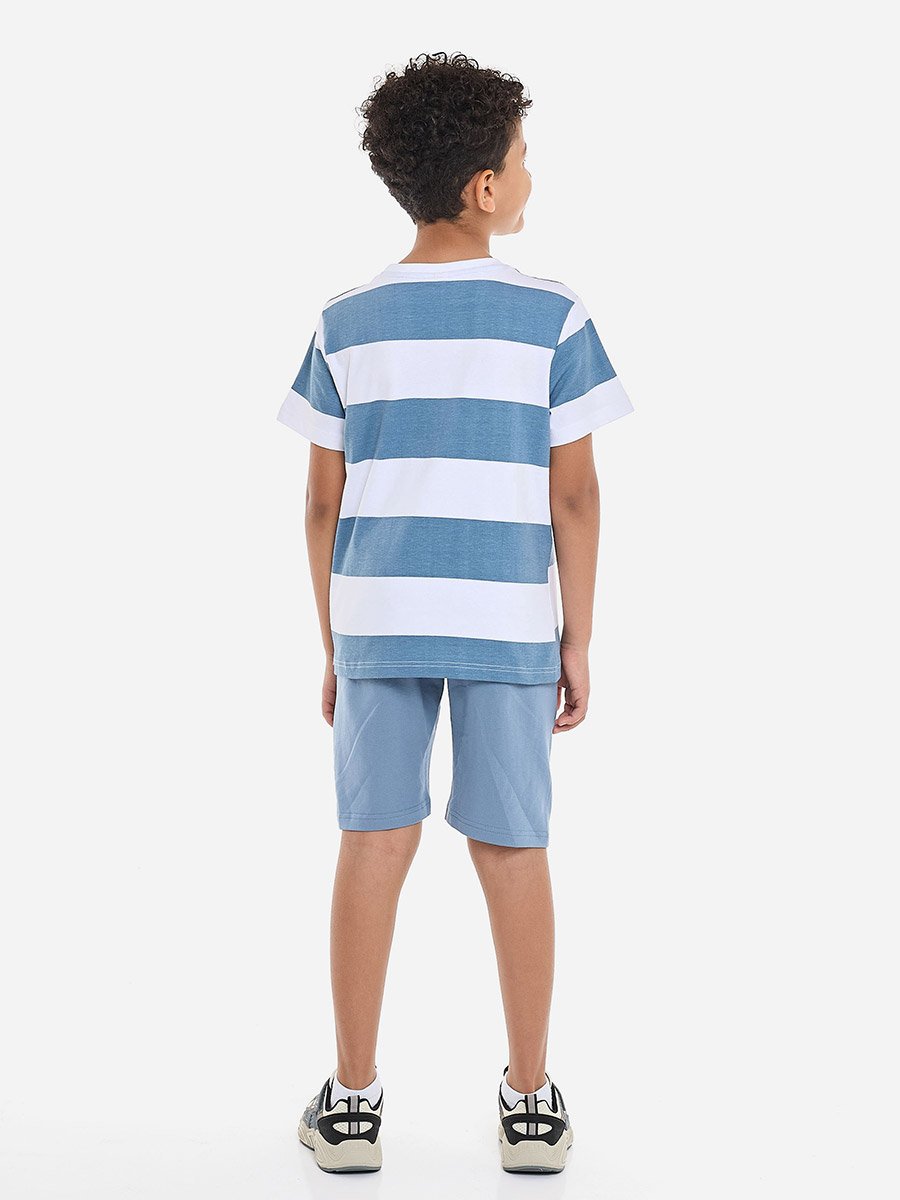 Boys Applique Pocket Detail T-Shirt and Shorts Set