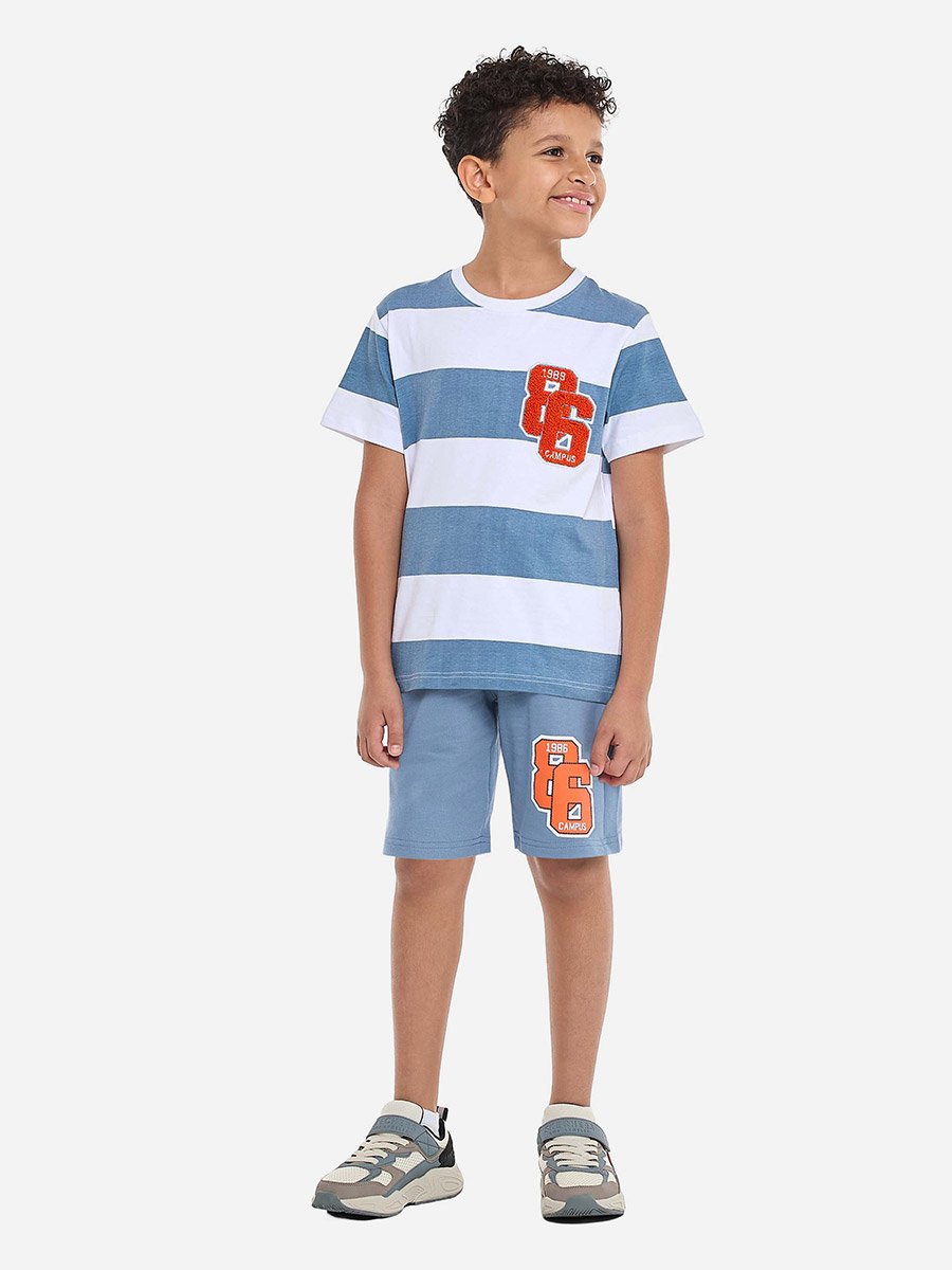 Boys Applique Pocket Detail T-Shirt and Shorts Set