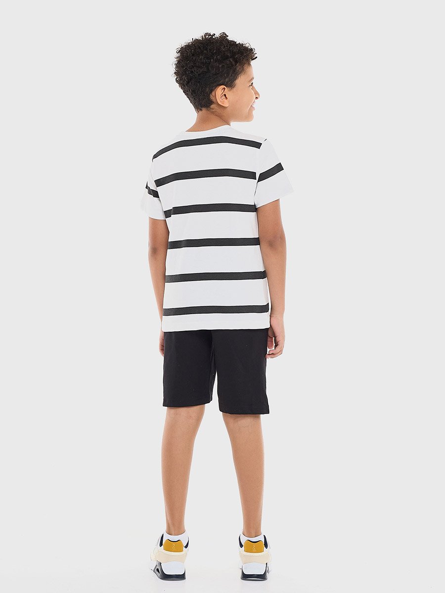 Boys Striped T-Shirt and Shorts Set
