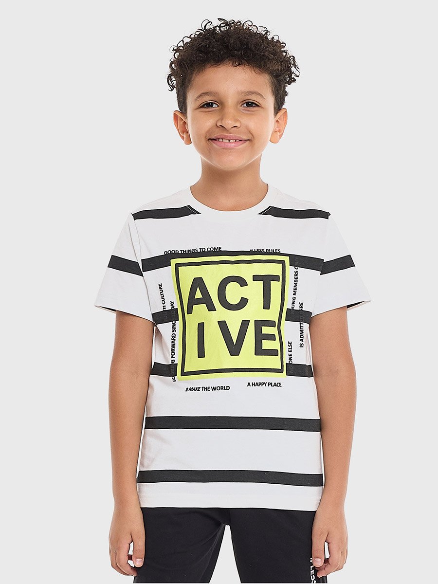 Boys Striped T-Shirt and Shorts Set