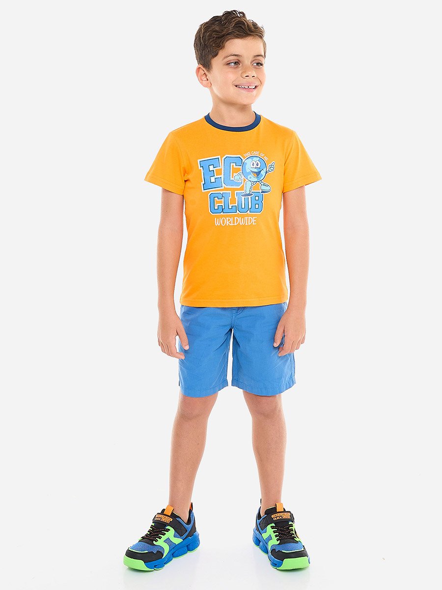 Boys Front Graphic T-Shirt and Shorts Set