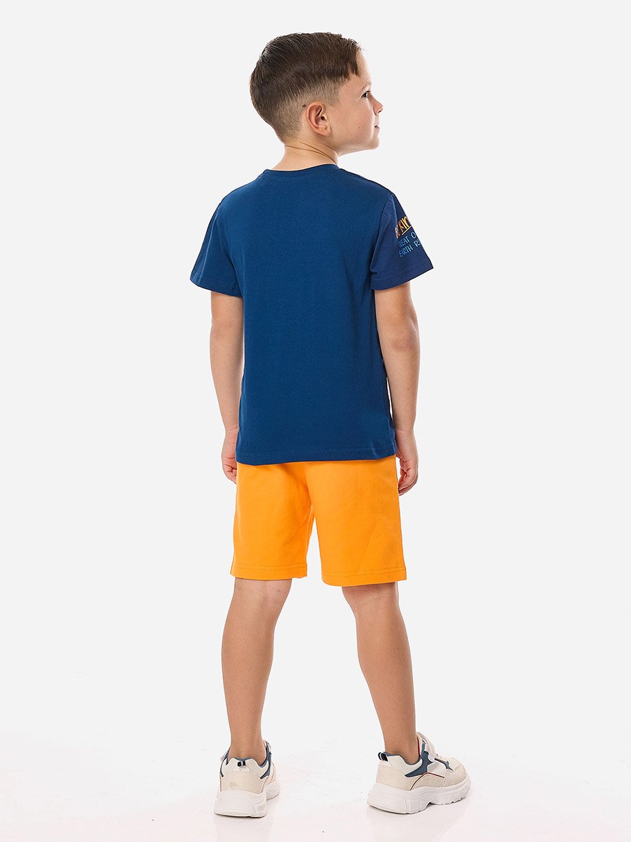Boys Applique Graphic T-Shirt and Shorts Set