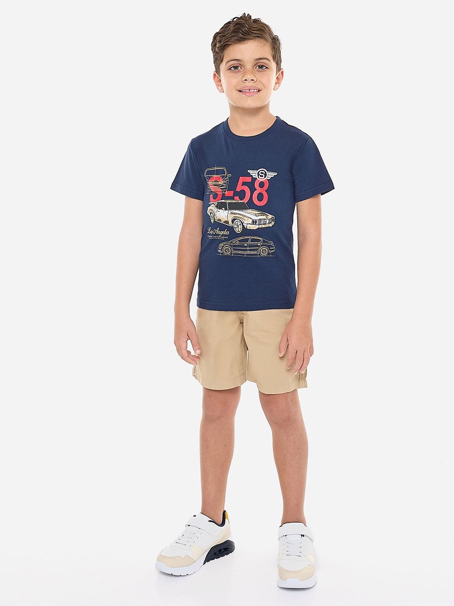 Boys Cars Graphic T-Shirt and Shorts Set