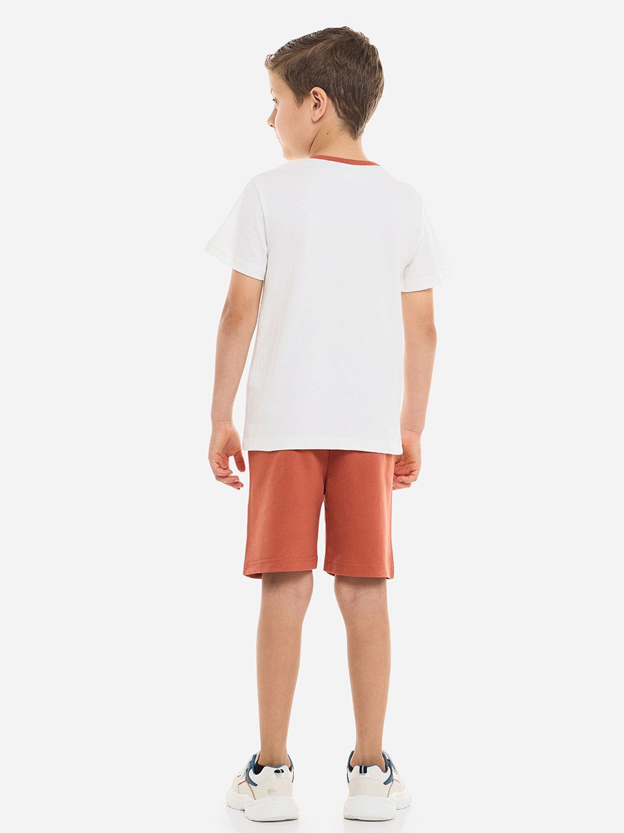 Boys Cotton Round Neck T-Shirt and Shorts Set