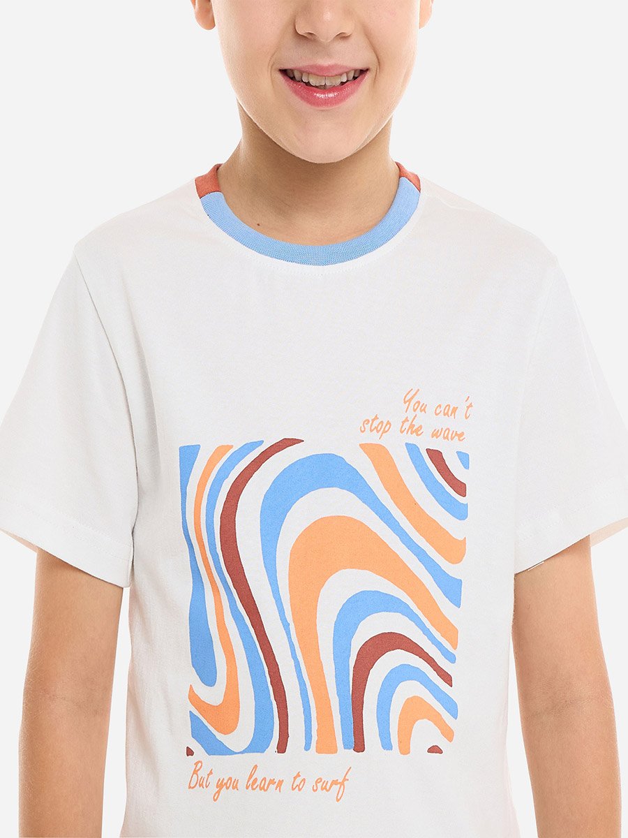 Boys Cotton Round Neck T-Shirt and Shorts Set