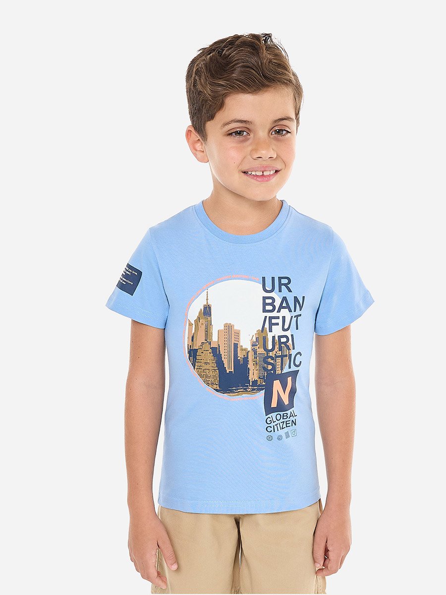 Boys Graphic Print T-Shirt and Shorts Set
