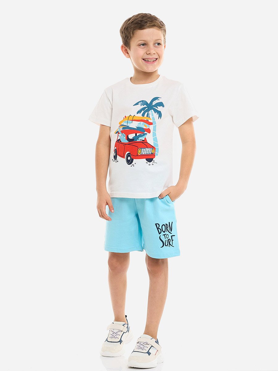 Boys Graphic T-Shirt and Shorts Set