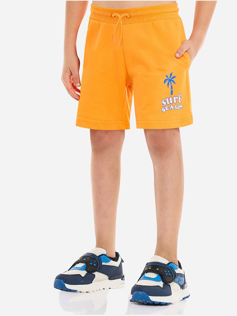 Boys Graphic Print Cotton T-Shirt and Shorts Set