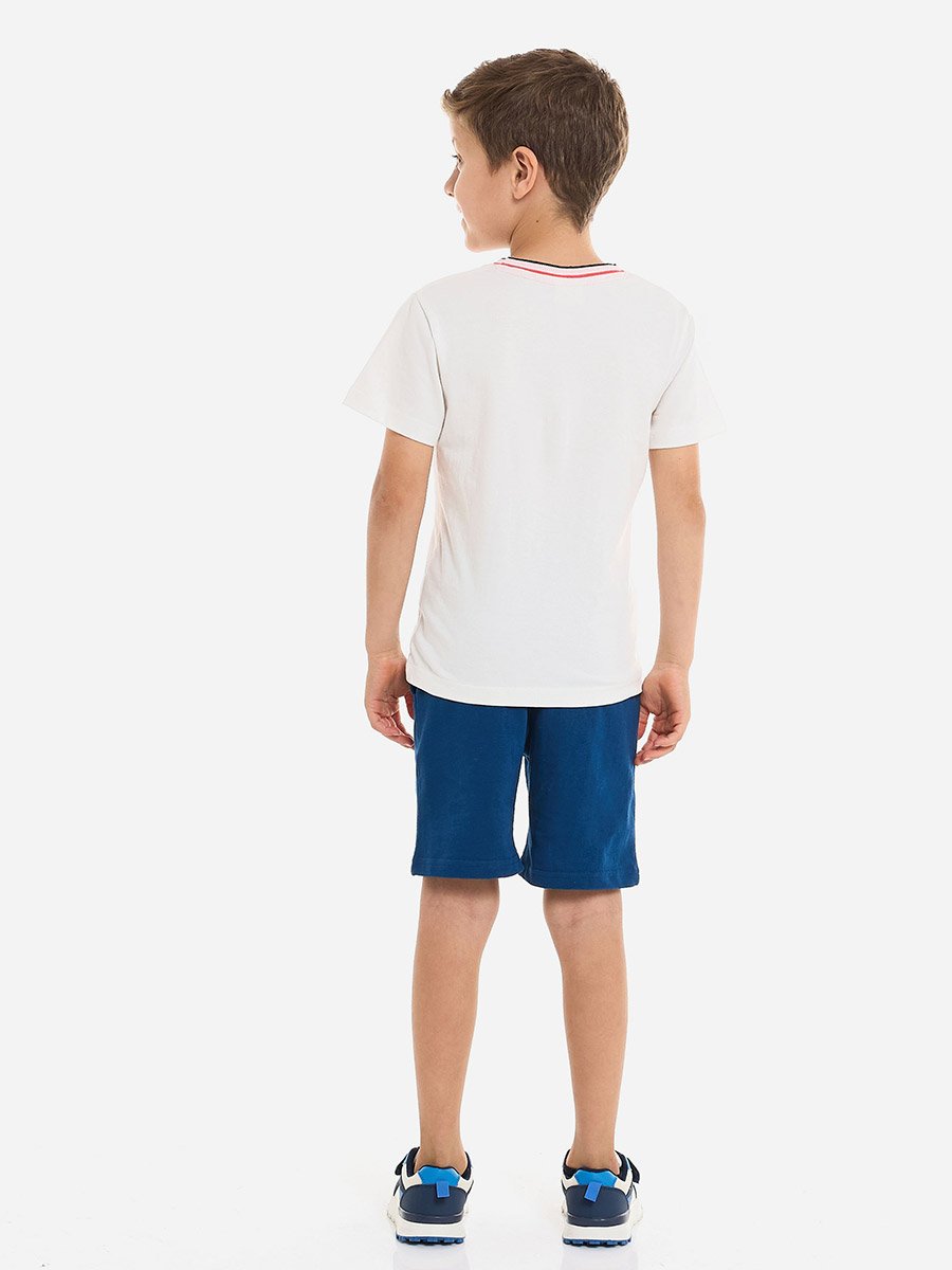 Boys Yatch Graphic T-Shirt and Shorts Set