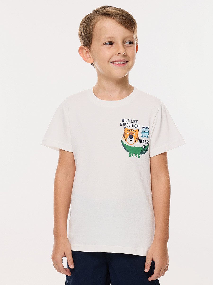 Boys Animal Graphic T-Shirt and Shorts Set