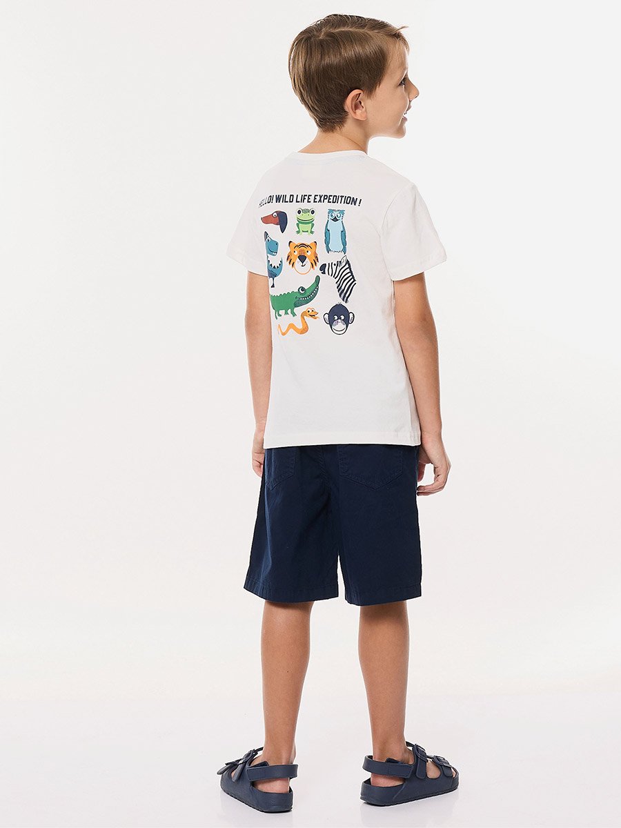 Boys Animal Graphic T-Shirt and Shorts Set