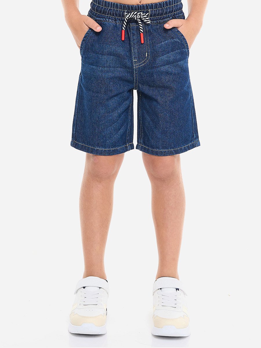 Boys Pocket Graphic T-Shirt and Denim Shorts Set