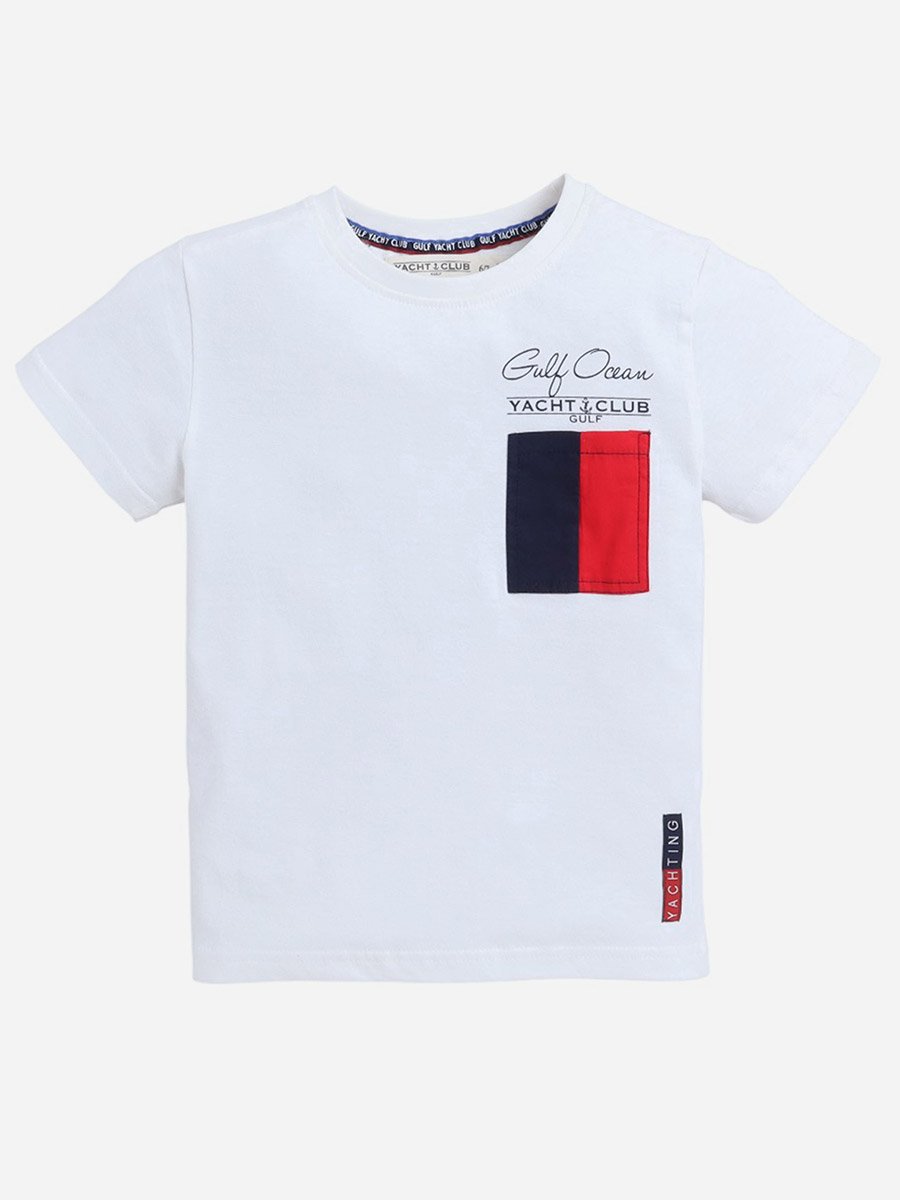 Boys Pocket Graphic T-Shirt and Denim Shorts Set