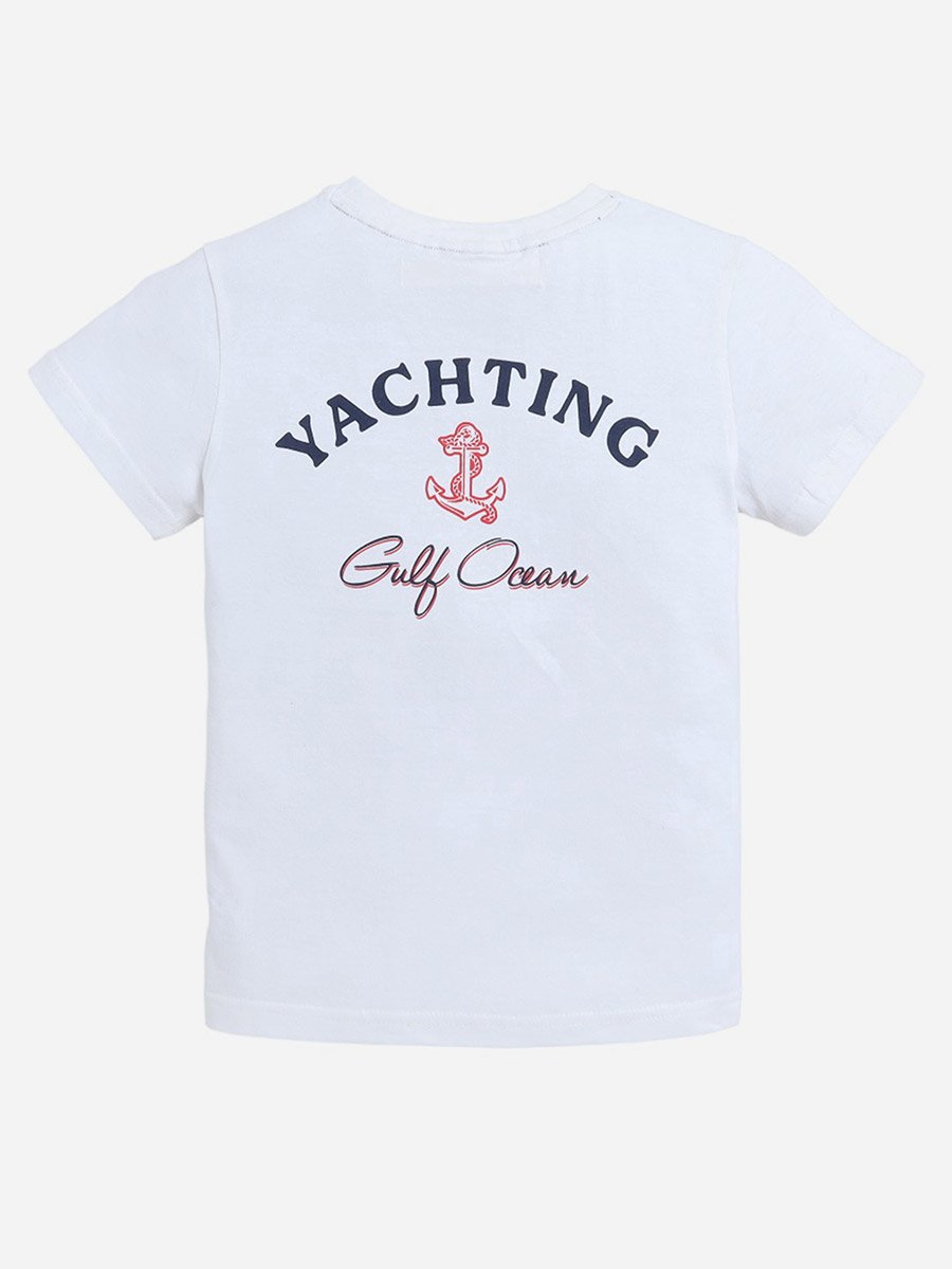 Boys Pocket Graphic T-Shirt and Denim Shorts Set