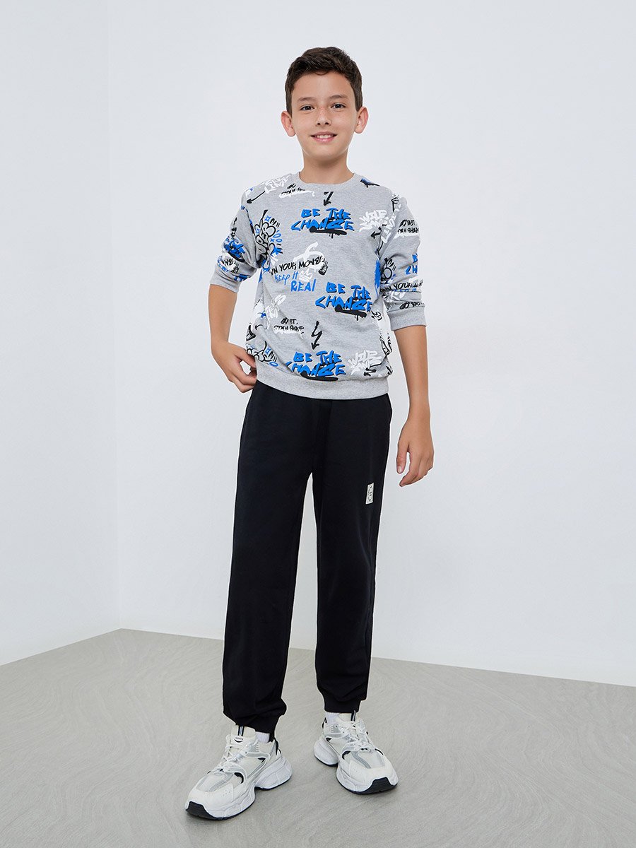 Teen Boys Printed Sweatshirt and Joggers Set
