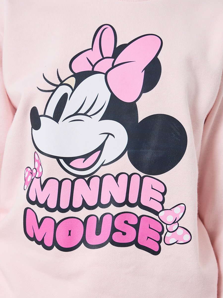 Girls Cotton Minnie Mouse Graphic Sweatshirt