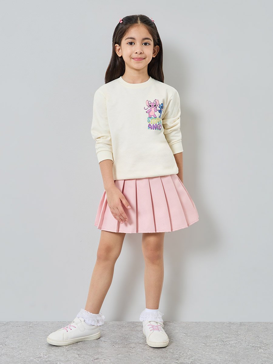 Girls Lilo and Stitch Graphic Cotton Sweatshirt