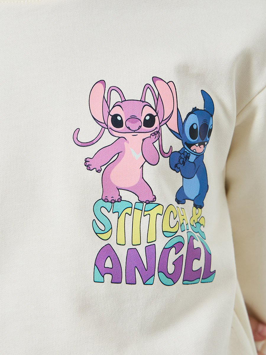 Girls Lilo and Stitch Graphic Cotton Sweatshirt