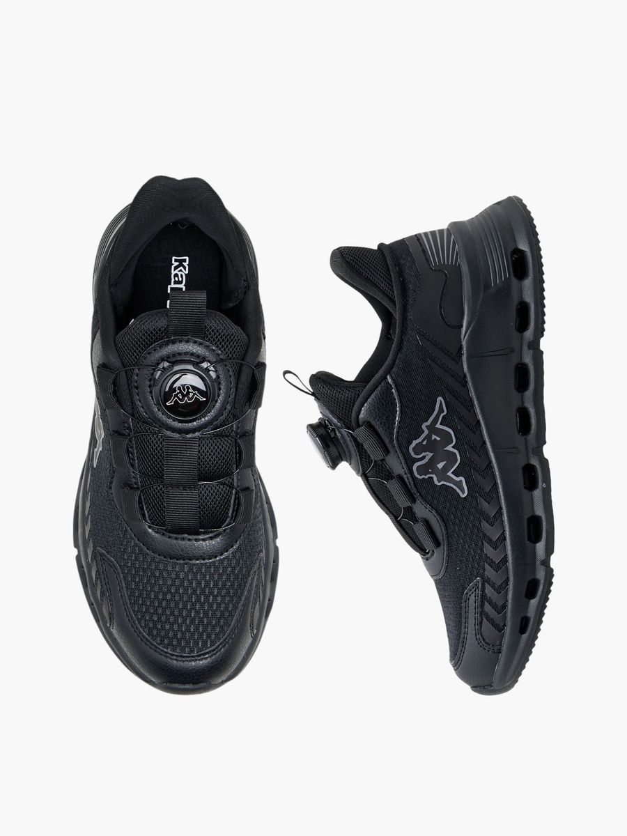 Boys Logo Print Sports Shoes with Rotating Buckle Closure