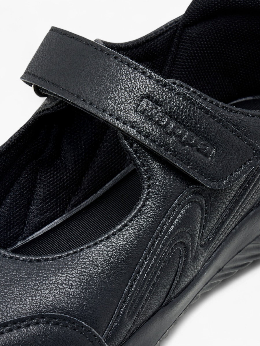 Girls Textured School Shoes with Hook and Loop Closure