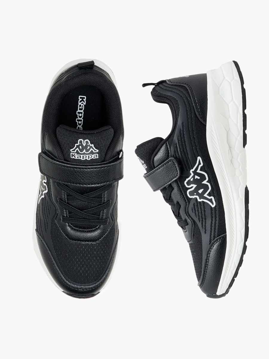 Boys Logo Print Sports Shoes with Hook and Loop Closure