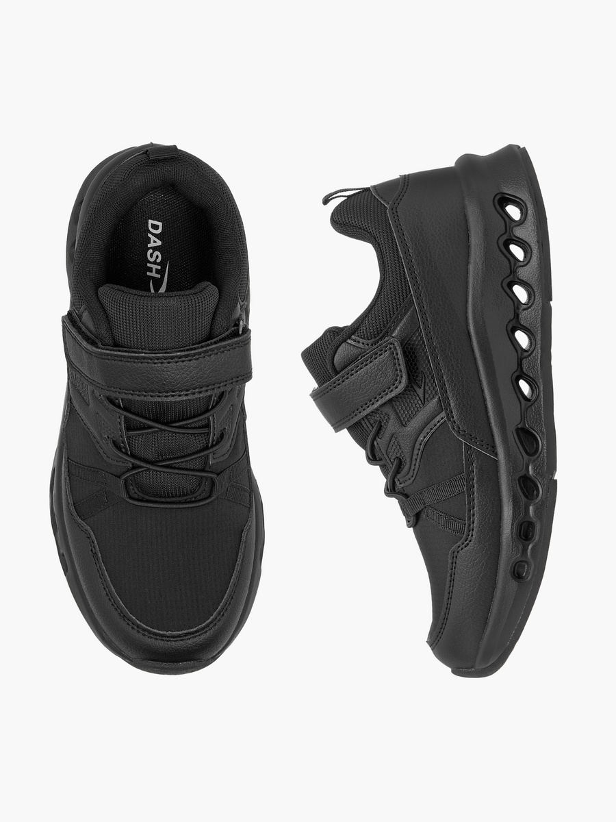 Panelled Sports Shoes with Hook and Loop Closure
