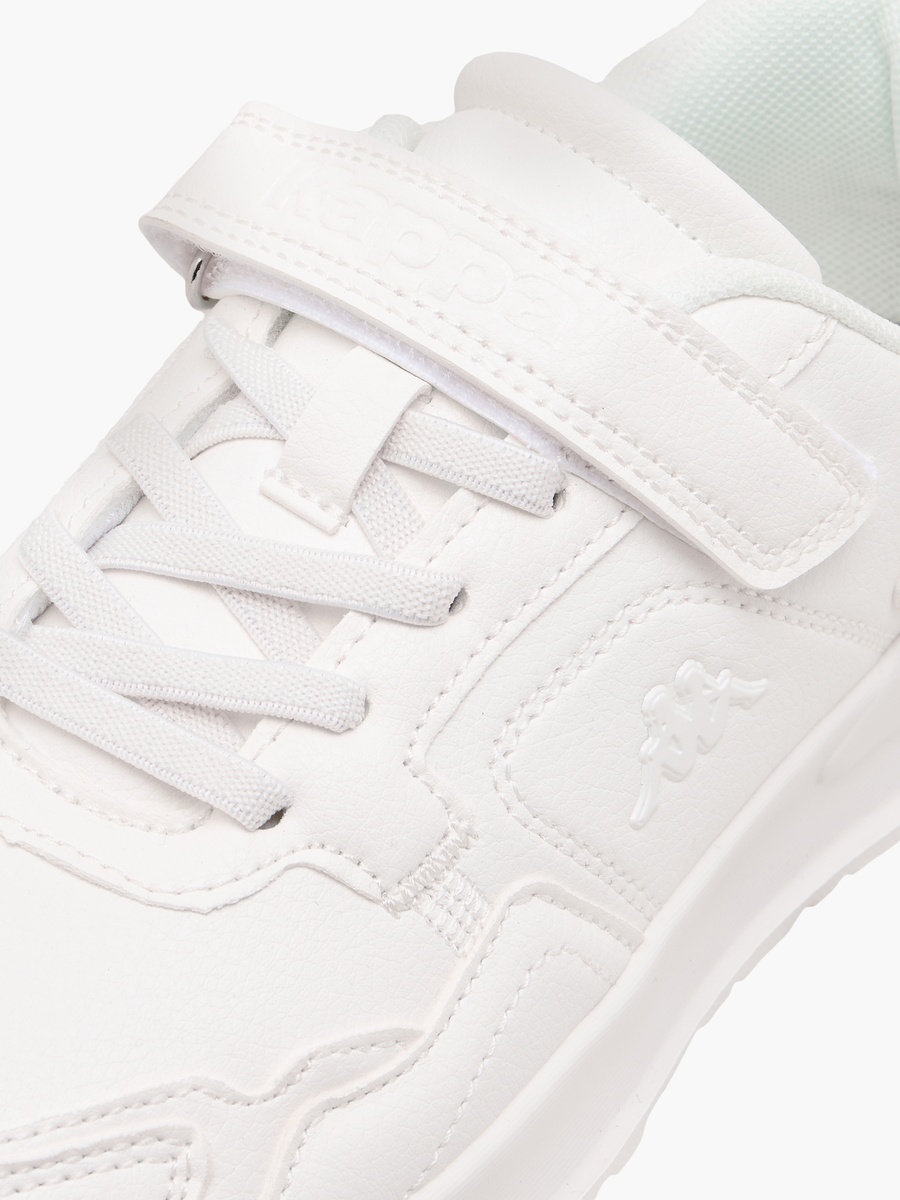 Boys Logo Detail School Shoes with Hook and Loop Closure