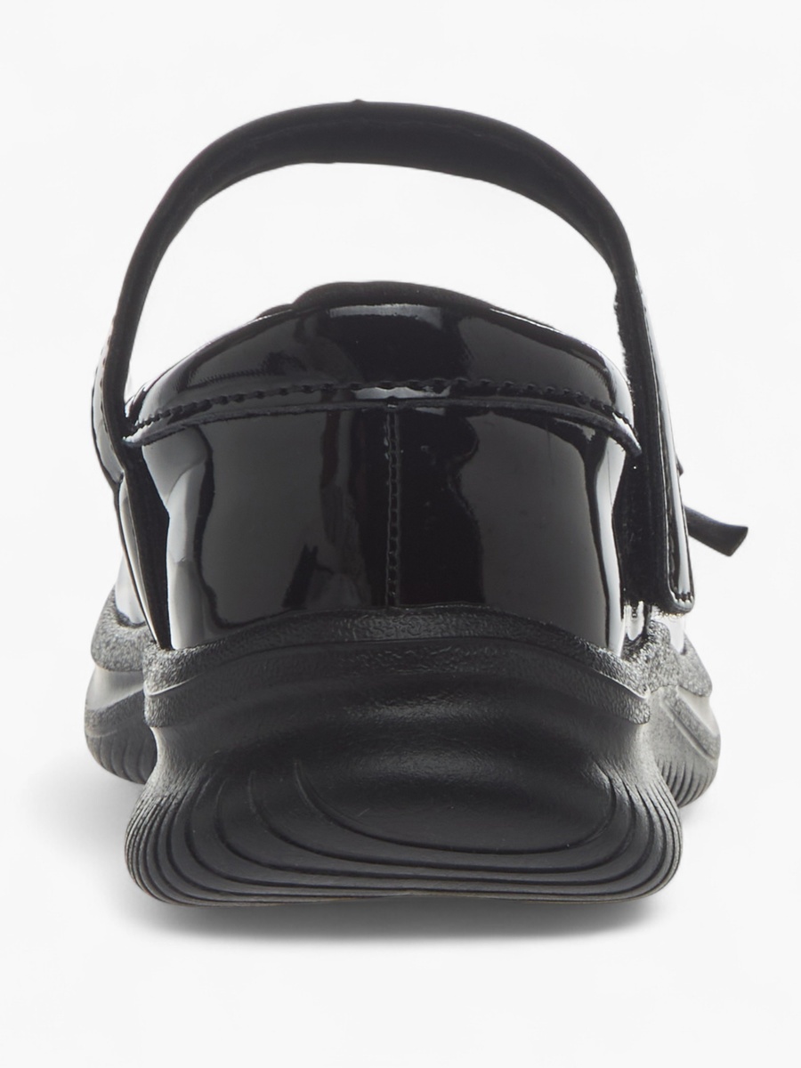 Bow Accent School Shoes with Hook and Loop Closure